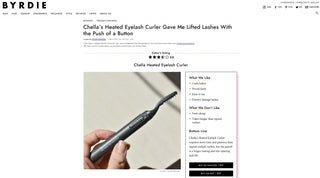 From Byrdie: Chella's Heated Eyelash Curler Gave Me Lifted Lashes With the Push of a Button