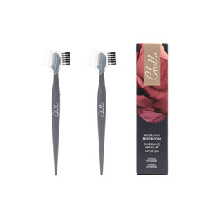 razor with brush and comb cap 2pk