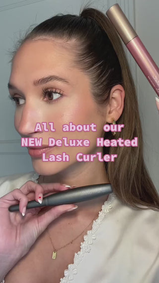 Demonstration how to use heated eyelash curler
