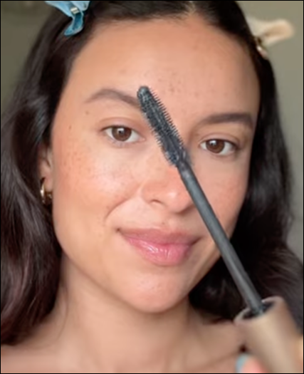 Brushing brows into shape with the Clear Eyebrow Defining Gel